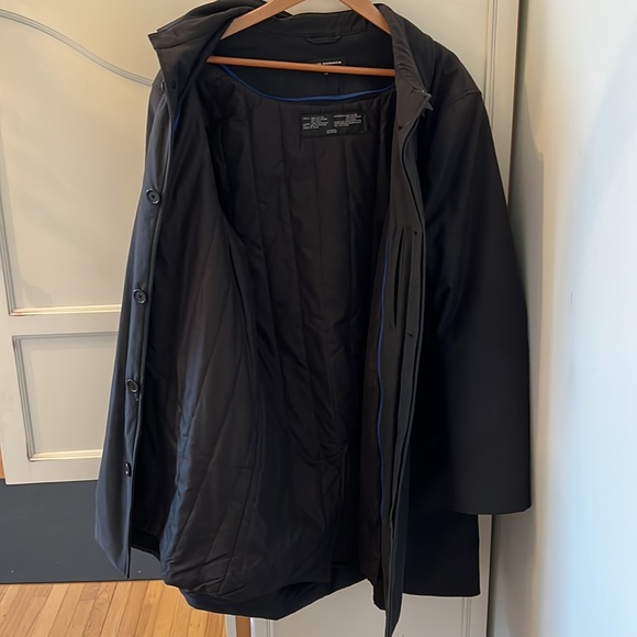 Men's Club Monaco Black Jacket Trench Coat - Picture 12 of 13